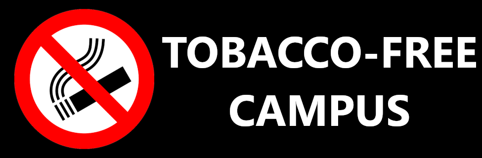 No smoking symbol with text Tobacco-Free Campus