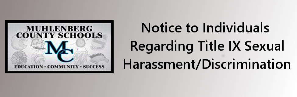 MCSD logo with text Notice to Individuals Regarding Title IX Sexual Harrassment/Discrimination