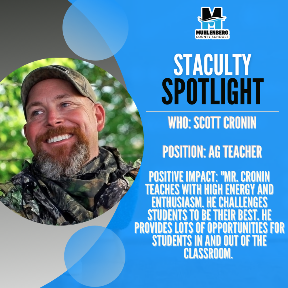 Congratulations Mr. Cronin Muhlenberg County High